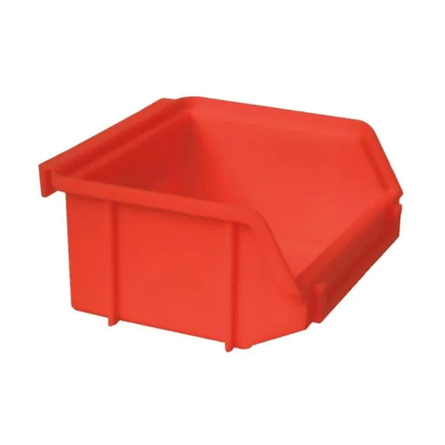 Kunststoff Stapelbox, Lagerbehälter A1 100x100x50 mm (lxbxh) rot