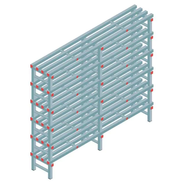 Kunststoff-Regal REA Euro 1750x2000x400 mm (hxbxt) 6 Ebenen