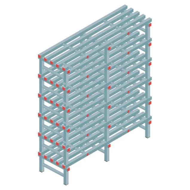 Kunststoffregal REA Euro 2000x1500x500 mm (hxbxt) 6 Ebenen