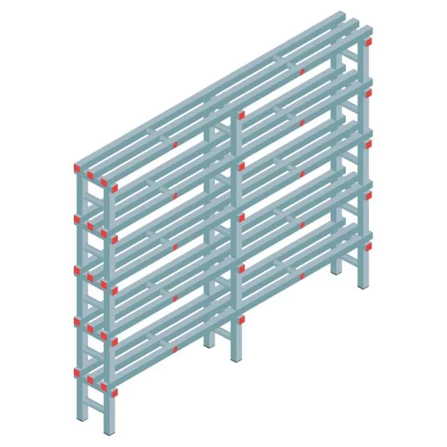 Kunststoffregal REA Euro 2250x2000x300 mm (HXBXT) 5 Ebenen