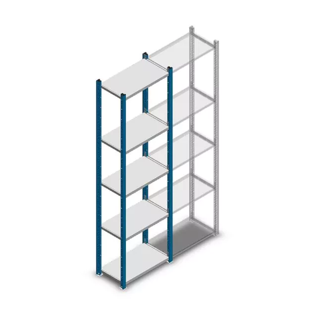 Fachbodenregal Medium Duty 2000x550x300mm (hxbxt) 5 Ebenen blau Anfangsregal