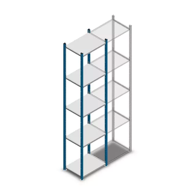 Medium Duty-Fachbodenregal 2500x550x400mm (hxbxt) 5 Ebenen blau Anfangsregal