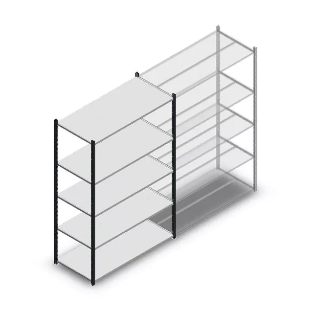 Fachbodenregal Medium Duty 2000x1300x600mm (hxbxt) 5 Ebenen in Anthrazit Anfangsregal