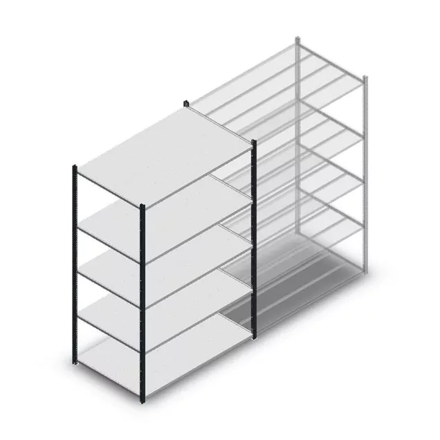 Fachbodenregal Medium Duty 2000x1300x800mm (hxbxt) 5 Ebenen Anthrazit Anfangsregal