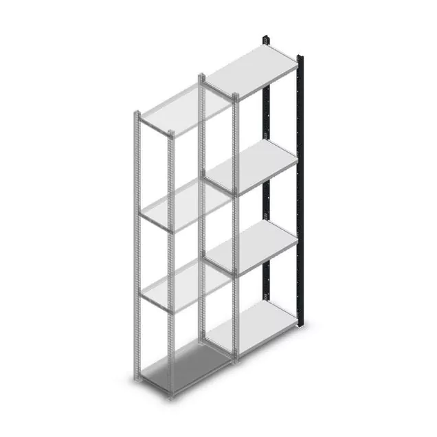 Fachbodenregal Medium Duty 2000x550x300mm (hxbxt) 4 Ebenen anthrazit Anbauregal