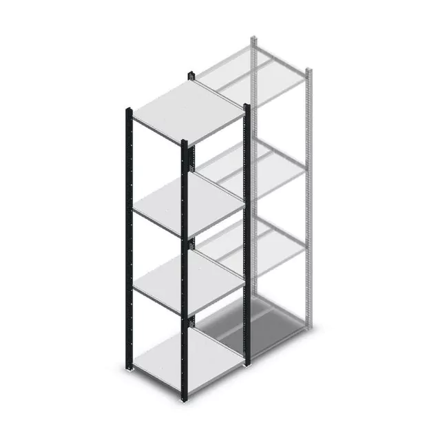 Fachbodenregal Medium Duty 2000x550x500mm (hxbxt) 4 Ebenen anthrazit Anfangsregal