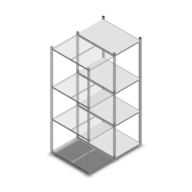Fachbodenregal Light Duty 2000x550x800mm (hxbxt) 4 Ebenen Anbauregal
