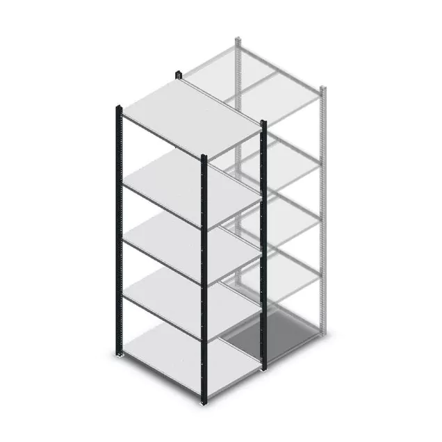Fachbodenregal Medium Duty 2000x550x800mm (hxbxt) 5 Ebenen anthrazit Anfangsregal