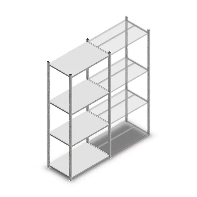Fachbodenregal Light Duty 2000x850x500mm (hxbxt) 4 Ebenen Anfangsregal