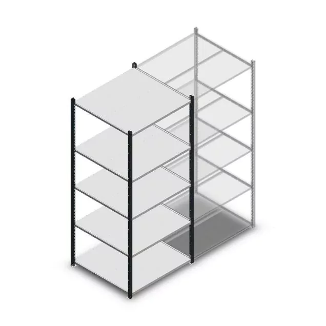 Fachbodenregal Medium Duty 2000x850x800mm (hxbxt) 5 Ebenen anthrazit Anfangsregal