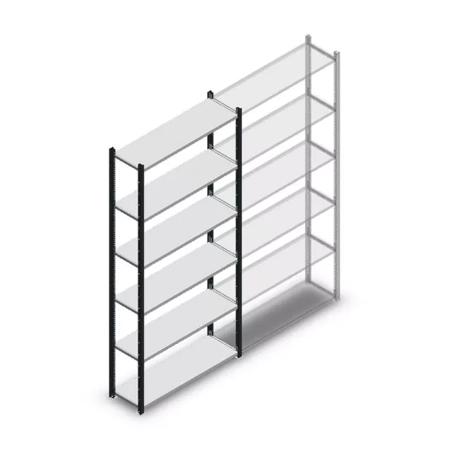 Fachbodenregal Medium Duty 2000x1000x300mm (hxbxt) 6 Ebenen anthrazit Anfangsregal