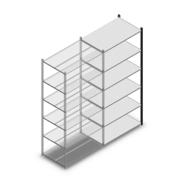 Fachbodenregal Medium Duty 2200x1000x600mm (hxbxt) 6 Ebenen anthrazit Anbauregal