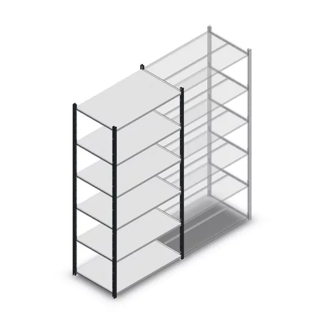 Fachbodenregal Medium Duty 2200x1000x600mm (hxbxt) 6 Ebenen Anthrazit Anfangsregal