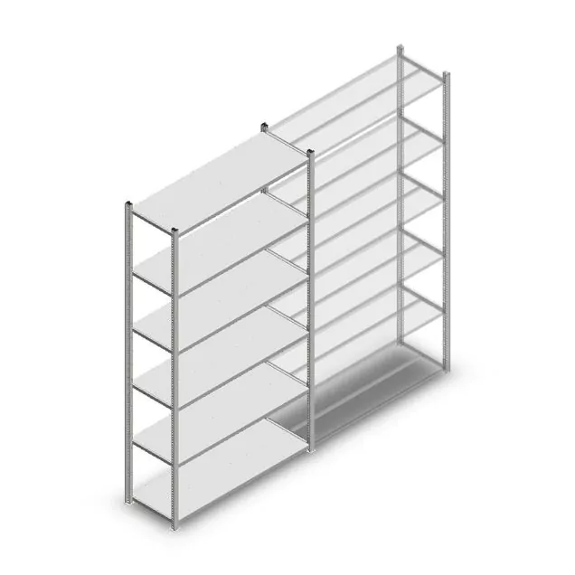Fachbodenregal Medium Duty 2000x1150x400mm (hxbxt) 6 Ebenen verzinkt Anfangsregal