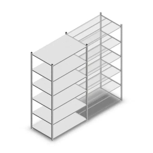 Fachbodenregal Medium Duty 2000x1150x700mm (hxbxt) 6 Ebenen verzinkt Anfangsregal