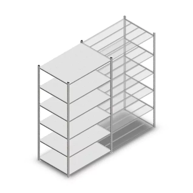 Fachbodenregal Medium Duty 2000x1150x800mm (hxbxt) 6 Ebenen verzinkt Anfangsregal