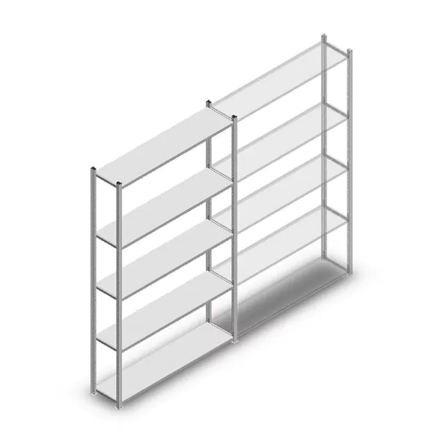 Fachbodenregal Medium Duty 2200x1300x300mm (hxbxt) 5 Ebenen verzinkt Anfangsregal
