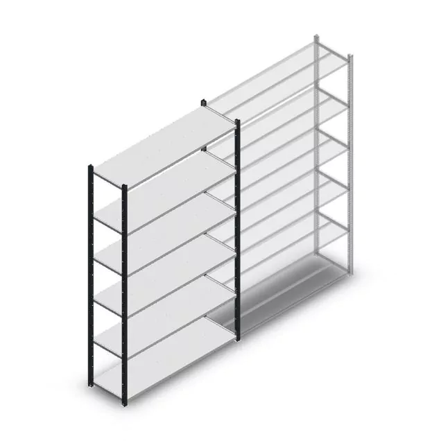 Fachbodenregal Medium Duty 2000x850x400mm (hxbxt) 6 Ebenen anthrazit Anfangsregal