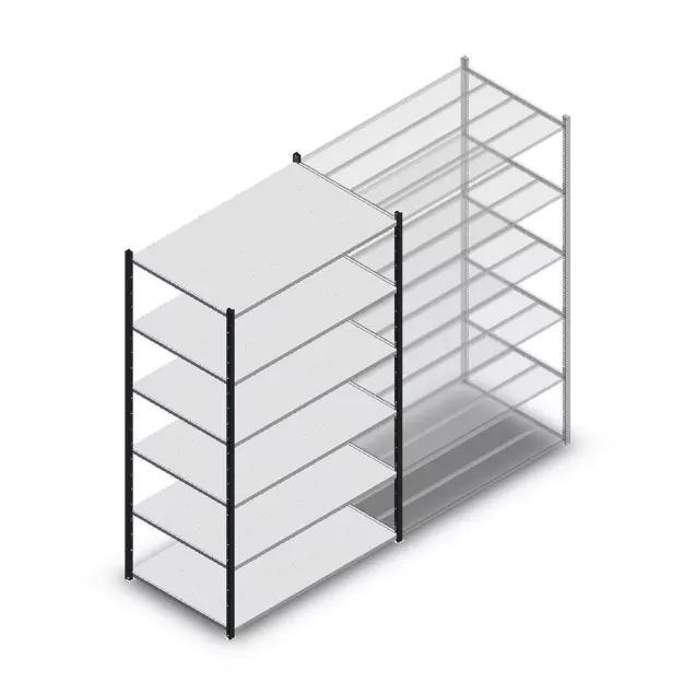 Fachbodenregal Medium Duty 2000x850x800mm (hxbxt) 6 Ebenen anthrazit Anfangsregal