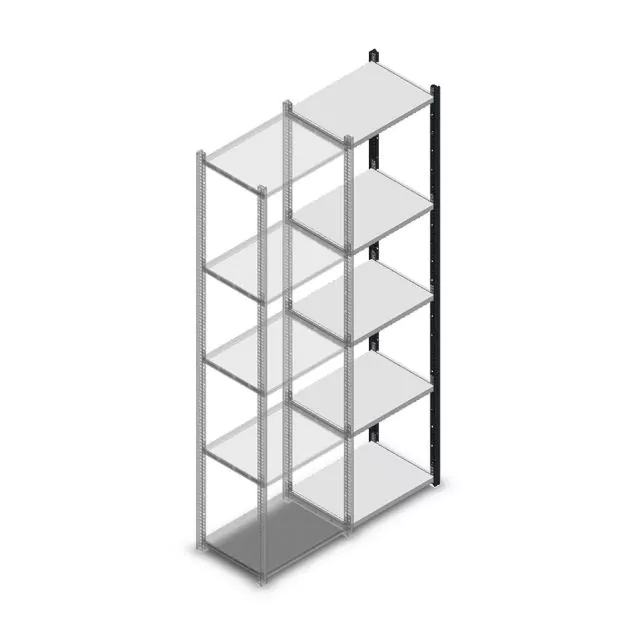 Fachbodenregal Medium Duty 2200x550x400mm (hxbxt) 5 Ebenen anthrazit Anbauregal
