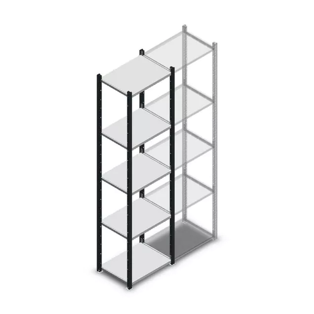 Fachbodenregal Medium Duty 2200x550x400mm (hxbxt) 5 Ebenen anthrazit Anfangsregal
