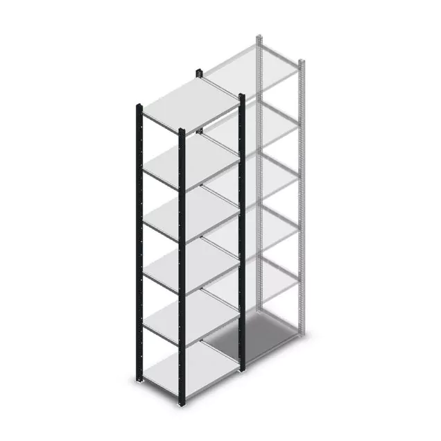 Fachbodenregal Medium Duty 2200x550x400mm (hxbxt) 6 Ebenen anthrazit Anfangsregal