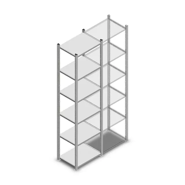 Fachbodenregal Medium Duty 2200x550x400mm (hxbxt) 6 Ebenen verzinkt Anfangsregal