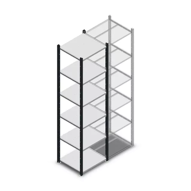 Fachbodenregal Medium Duty 2200x550x500mm (hxbxt) 6 Ebenen anthrazit Anfangsregal