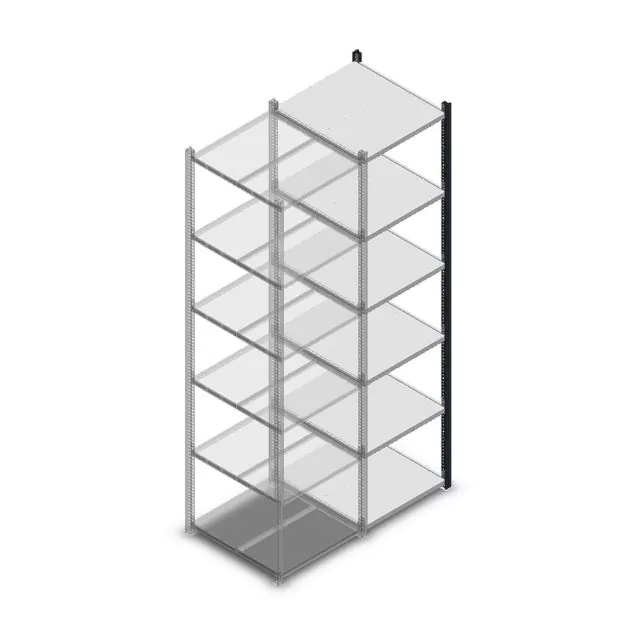 Fachbodenregal Medium Duty 2200x550x600mm (hxbxt) 6 Ebenen anthrazit Anbauregal