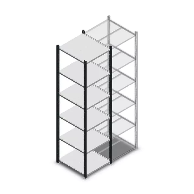 Fachbodenregal Medium Duty 2200x550x600mm (hxbxt) 6 Ebenen anthrazit Anfangsregal