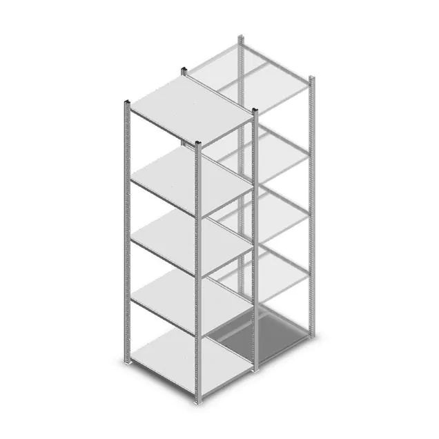 Fachbodenregal Medium Duty 2200x550x700mm (hxbxt) 5 Ebenen verzinkt Anfangsregal