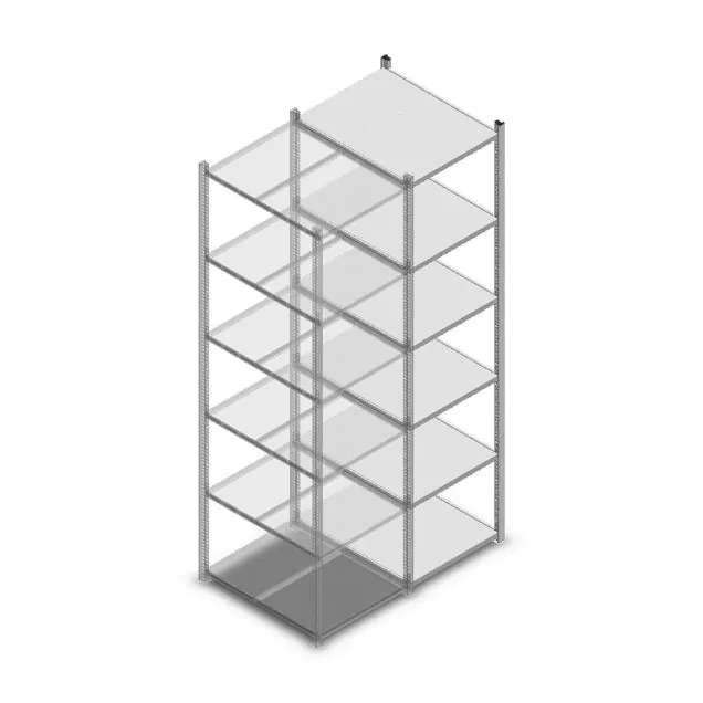 Fachbodenregal Medium Duty 2000x550x700mm (hxbxt) 6 Ebenen verzinkt Anbauregal