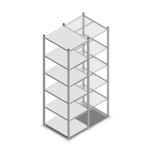 Fachbodenregal Medium Duty 2000x550x700mm (hxbxt) 6 Ebenen verzinkt Anfangsregal