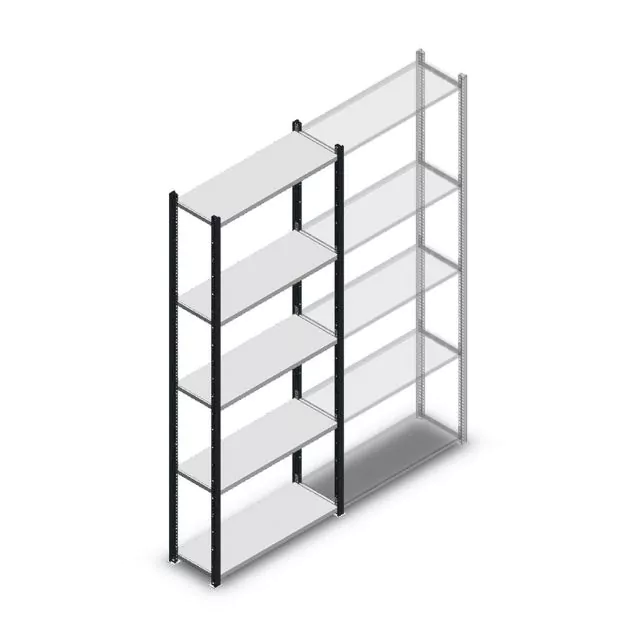 Fachbodenregal Medium Duty 2200x850x300mm (hxbxt) 5 Ebenen anthrazit Anfangsregal