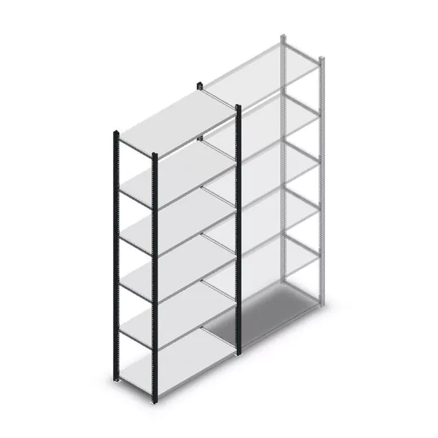 Fachbodenregal Medium Duty 2200x850x400mm (hxbxt) 6 Ebenen anthrazit Anfangsregal