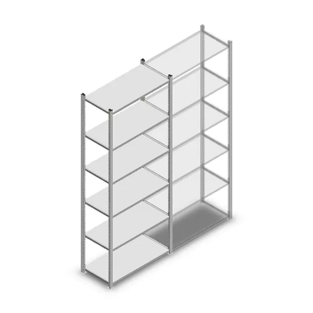 Fachbodenregal Medium Duty 2000x850x400mm (hxbxt) 6 Ebenen verzinkt Anfangsregal