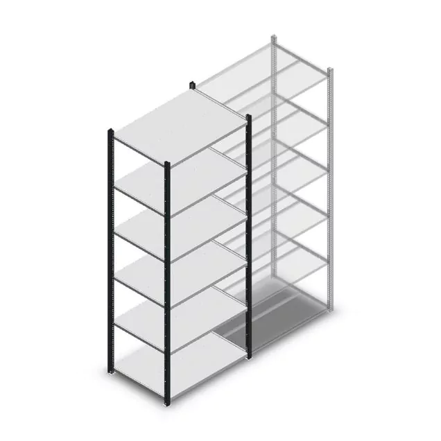 Fachbodenregal Medium Duty 2200x850x600mm (hxbxt) 6 Ebenen anthrazit Anfangsregal