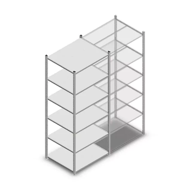 Fachbodenregal Medium Duty 2000x850x700mm (hxbxt) 6 verzinkte Ebenen Anfangsregal