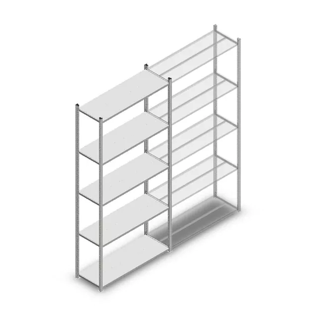 Fachbodenregal Medium Duty 2500x1150x400mm (hxbxt) 5 Ebenen verzinkt Anfangsregal