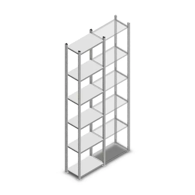 Fachbodenregal Medium Duty 3000x550x300mm (hxbxt) 6 Ebenen verzinkt Anfangsregal