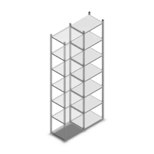 Fachbodenregal Light Duty 2500x550x400mm (hxbxt) 7 Ebenen Anbauregal