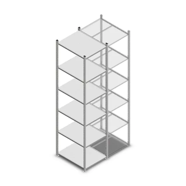 Fachbodenregal Medium Duty 3000x550x700mm (hxbxt) 7 Ebenen verzinkt Anfangsregal