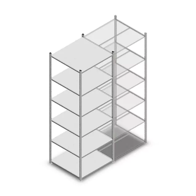 Fachbodenregal Medium Duty 3000x850x800mm (hxbxt) 6 Ebenen verzinkt Anfangsregal