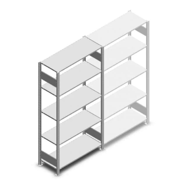 Schwerlast-Fachbodenregal 2000x1000x400 mm (hxbxt) 5 Ebenen 250 kg Anfangsregal