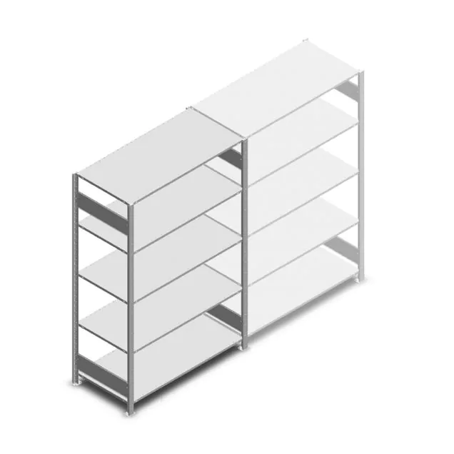 Schweres Fachbodenregal 2000x1300x600 mm (hxbxt) 5 Ebenen 150 kg Anfangsregal