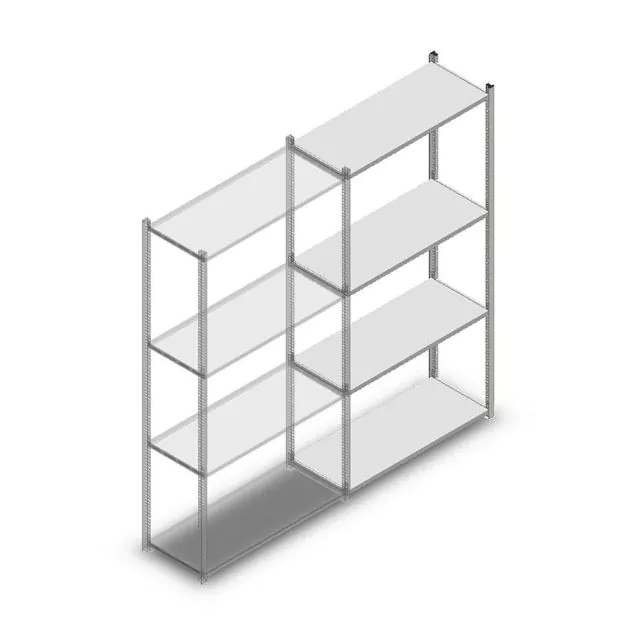 Fachbodenregal Light Duty 2000x1000x400 mm (hxbxt) 4 Ebenen Anbauregal
