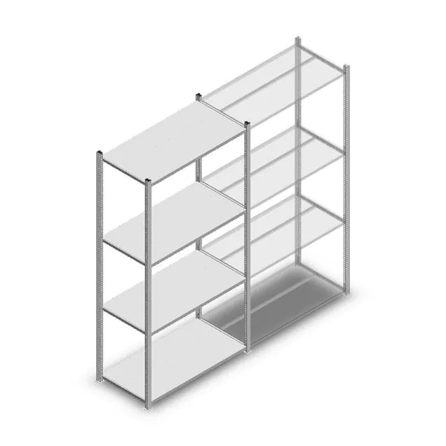 Fachbodenregal Light Duty 2000x1000x500 mm (hxbxt) 4 Ebenen Anfangsregal