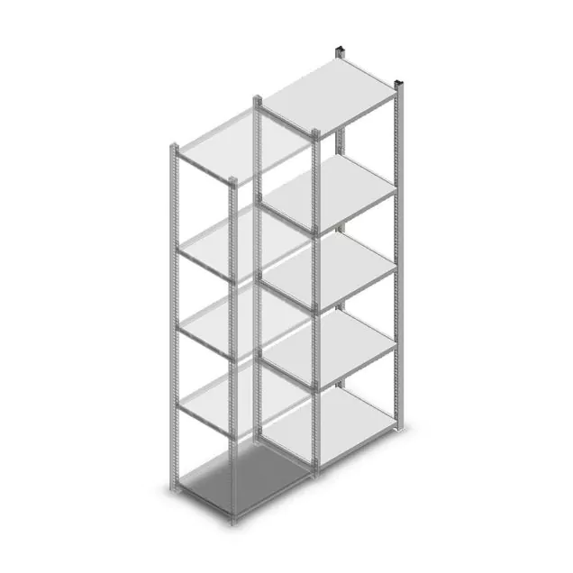 Fachbodenregal Light Duty 2000x550x400 mm (hxbxt) 5 Ebenen Anbauregal