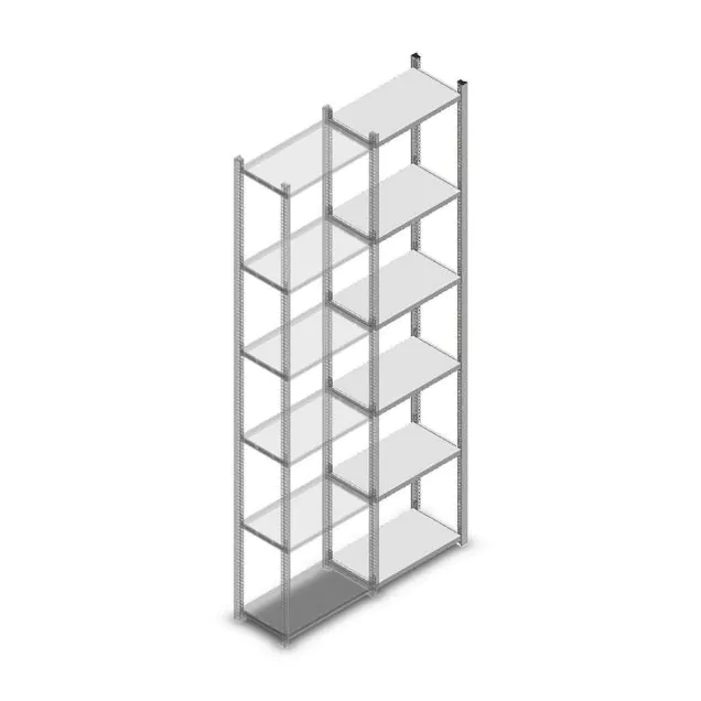 Fachbodenregal Light Duty 2500x550x300 mm (hxbxt) 6 Ebenen Anbauregal