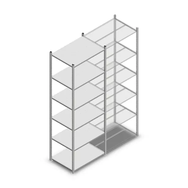 Fachbodenregal Light Duty 2500x850x600 mm (hxbxt) 6 Ebenen Anfangsregal